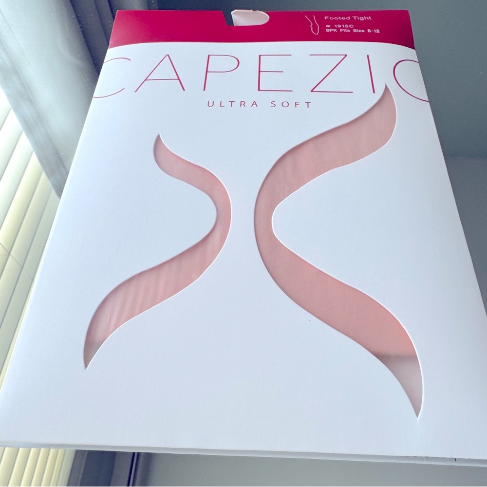 Capezio Ultra Soft™ Self Knit Waistband Footed Tight–Child 8-10 1915C NWT